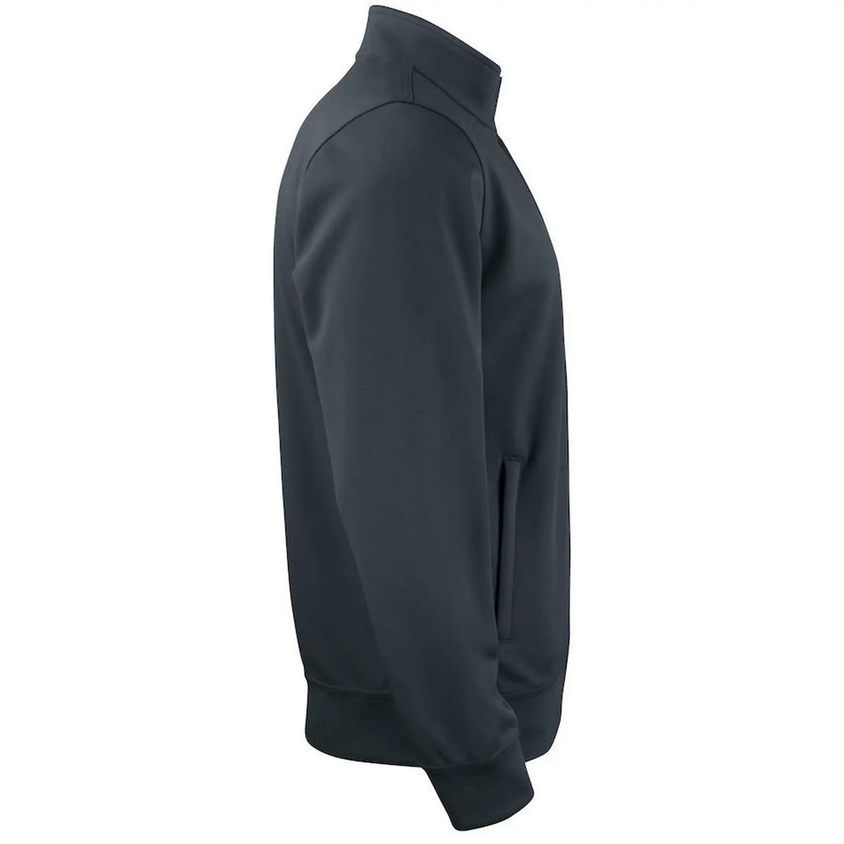 Black - Side - Clique Mens Basic Active Cardigan