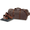 Vintage Brown - Back - Quadra Vintage Canvas Holdall Duffle Bag - 45 Litres