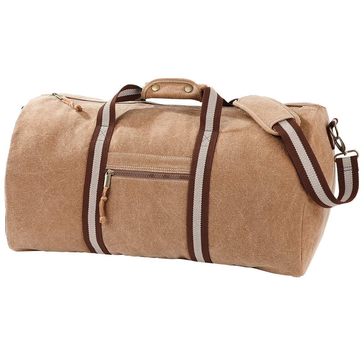 Sahara - Front - Quadra Vintage Canvas Holdall Duffle Bag - 45 Litres