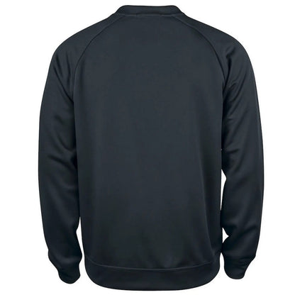 Black - Back - Clique Unisex Adult Raglan Sweatshirt