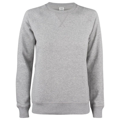 Grey Melange - Front - Clique Womens-Ladies Premium Organic Cotton Sweatshirt