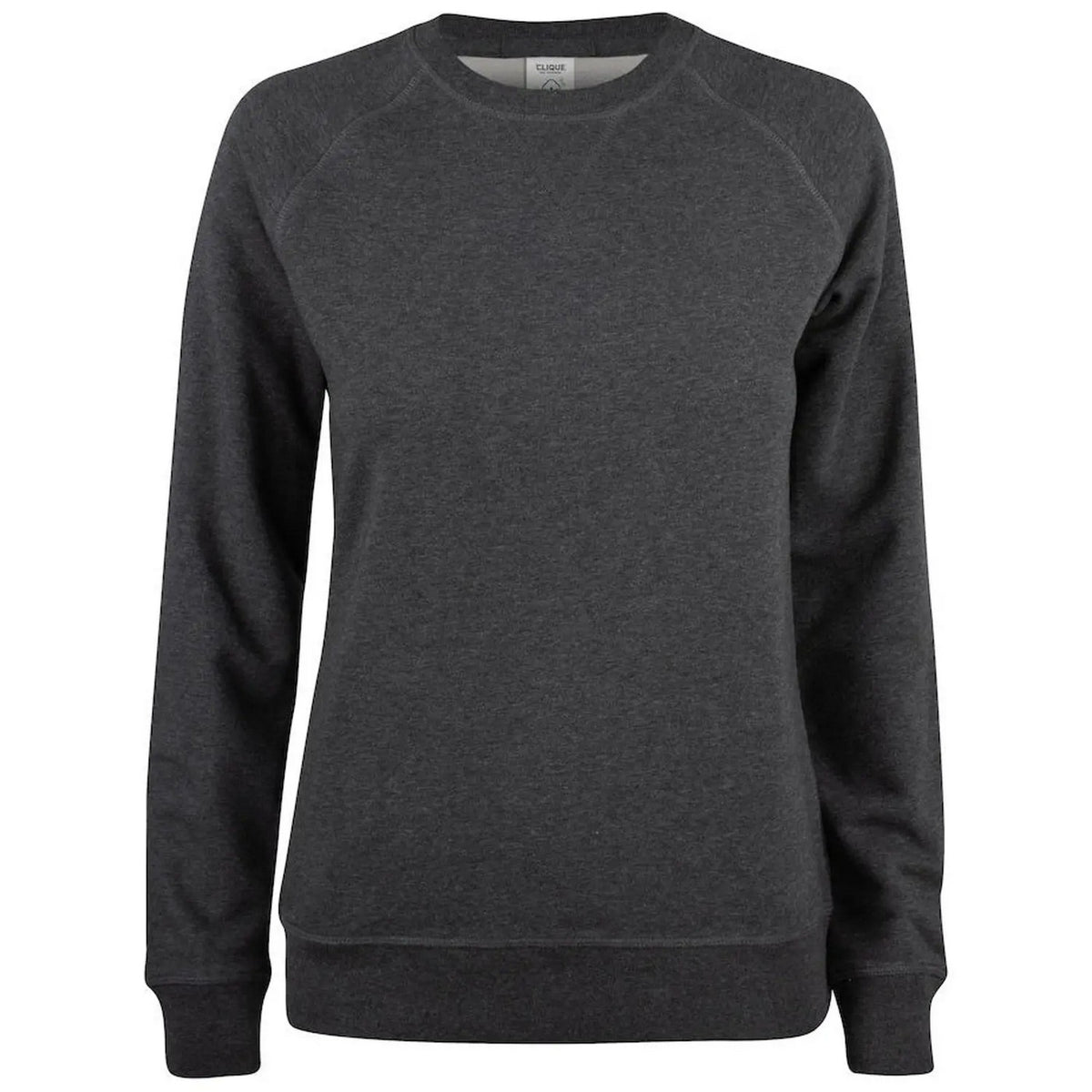 Anthracite Melange - Front - Clique Womens-Ladies Premium Organic Cotton Sweatshirt