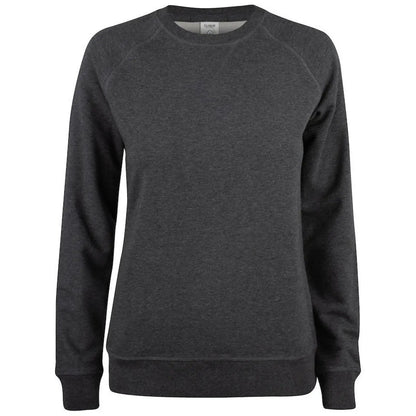 Anthracite Melange - Front - Clique Womens-Ladies Premium Organic Cotton Sweatshirt