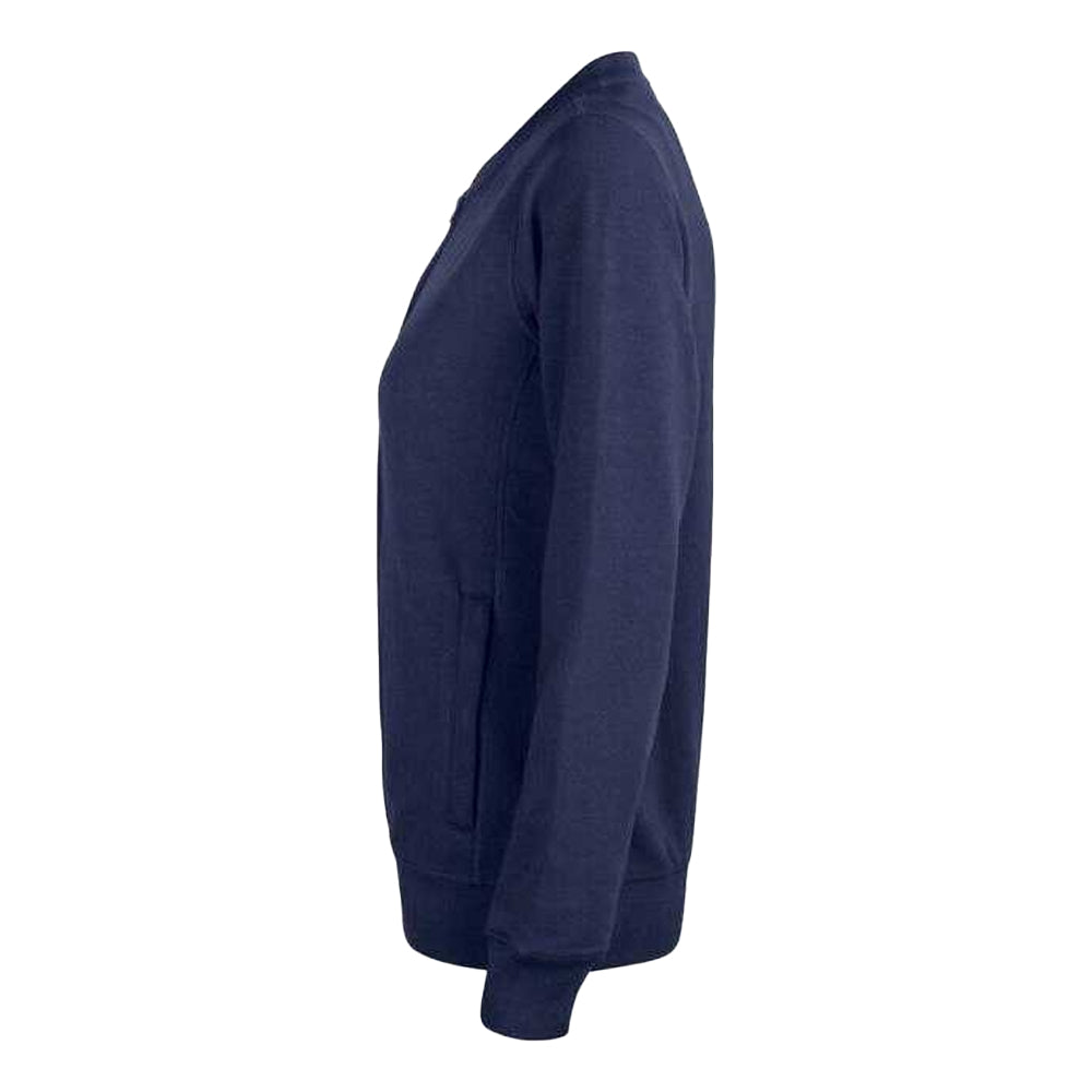Dark Navy - Side - Clique Womens-Ladies Premium Organic Cotton Cardigan