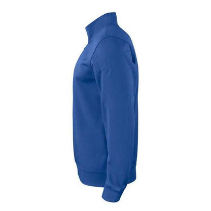 Royal Blue - Side - Clique Childrens-Kids Basic Half Zip Long-Sleeved Active Cardigan