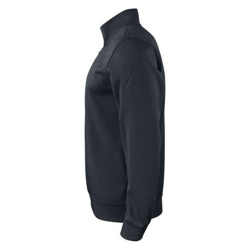 Black - Side - Clique Childrens-Kids Basic Half Zip Long-Sleeved Active Cardigan