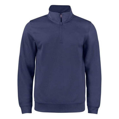 Dark Navy - Front - Clique Childrens-Kids Basic Half Zip Long-Sleeved Active Cardigan