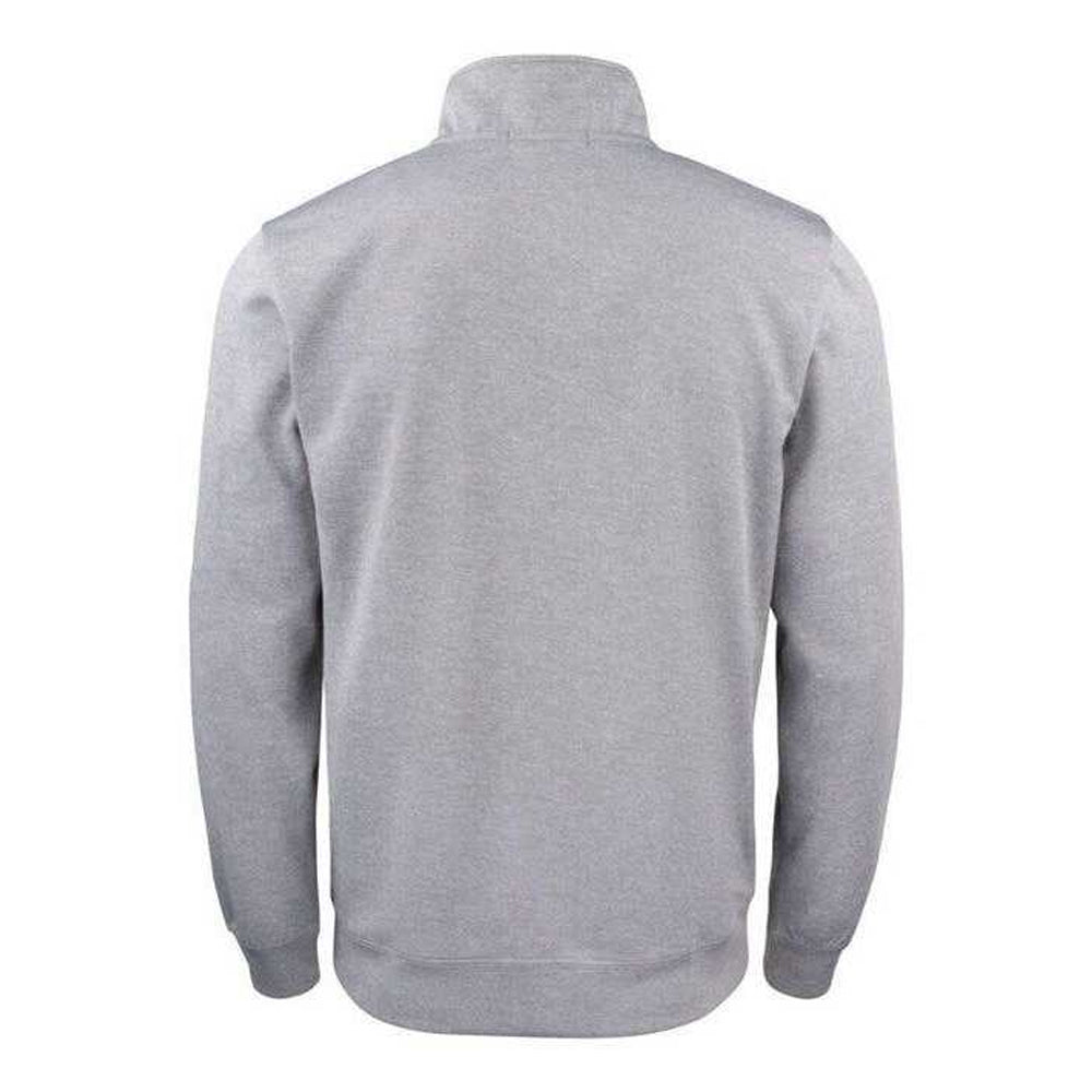 Grey Melange - Back - Clique Childrens-Kids Basic Half Zip Long-Sleeved Active Cardigan