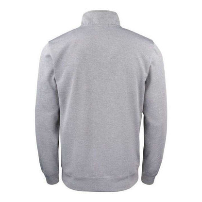 Grey Melange - Back - Clique Childrens-Kids Basic Half Zip Long-Sleeved Active Cardigan