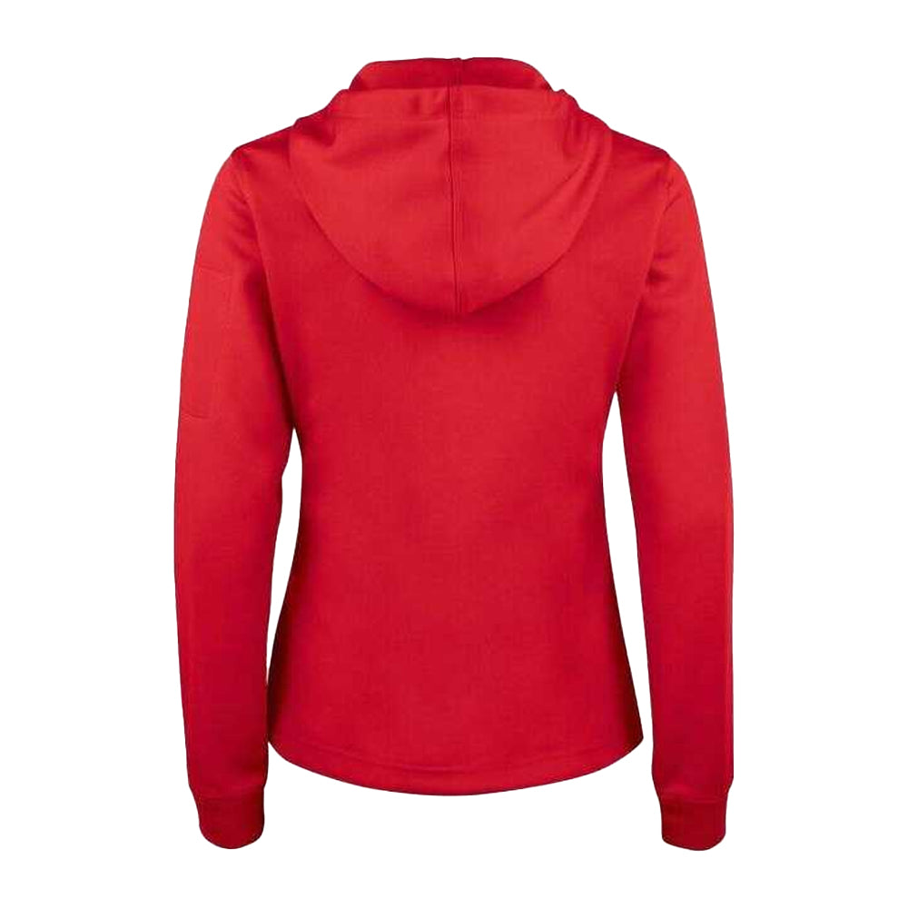 Red - Back - Clique Womens-Ladies Basic Full Zip Hoodie