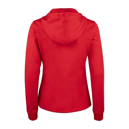 Red - Back - Clique Womens-Ladies Basic Full Zip Hoodie