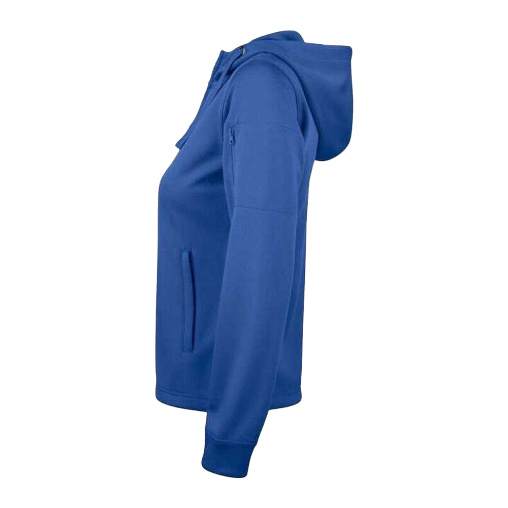 Royal Blue - Side - Clique Womens-Ladies Basic Full Zip Hoodie