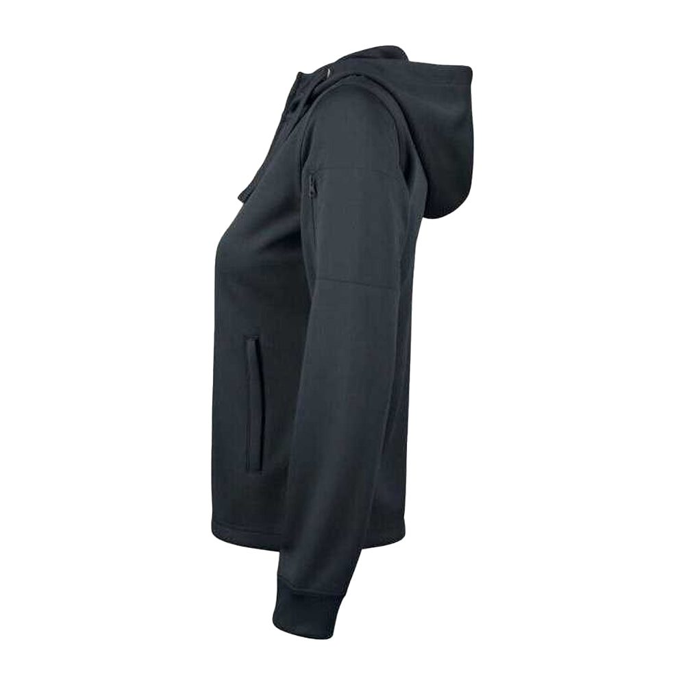 Black - Side - Clique Womens-Ladies Basic Full Zip Hoodie