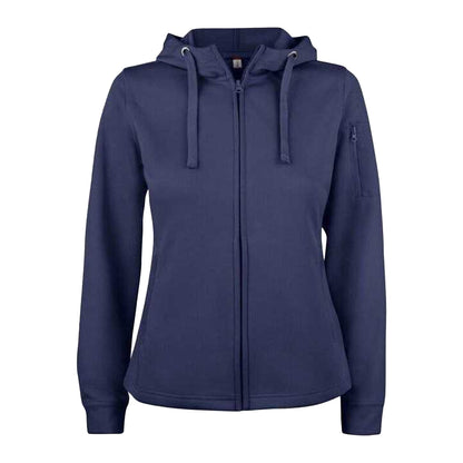 Dark Navy - Front - Clique Womens-Ladies Basic Full Zip Hoodie