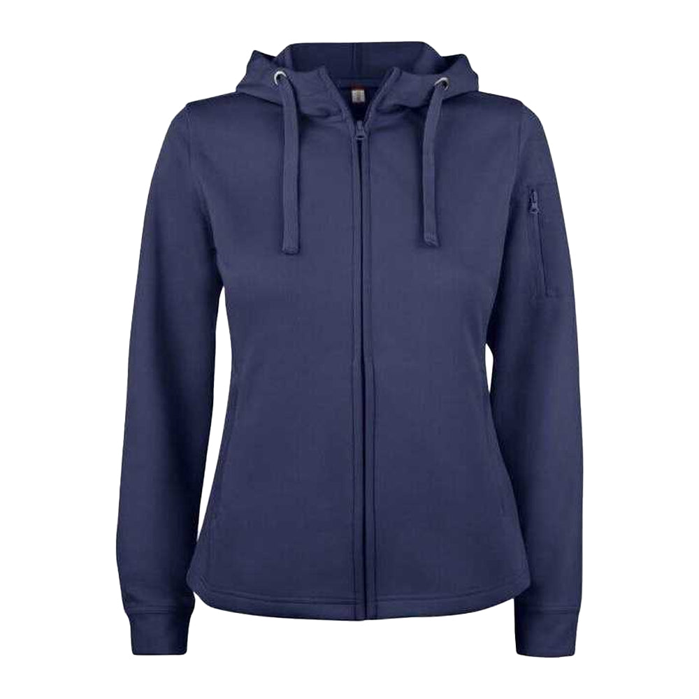 Dark Navy - Front - Clique Womens-Ladies Basic Full Zip Hoodie