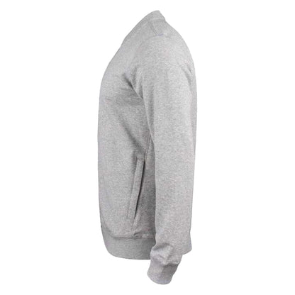 Grey Melange - Side - Clique Unisex Adult Premium Organic Cotton Cardigan