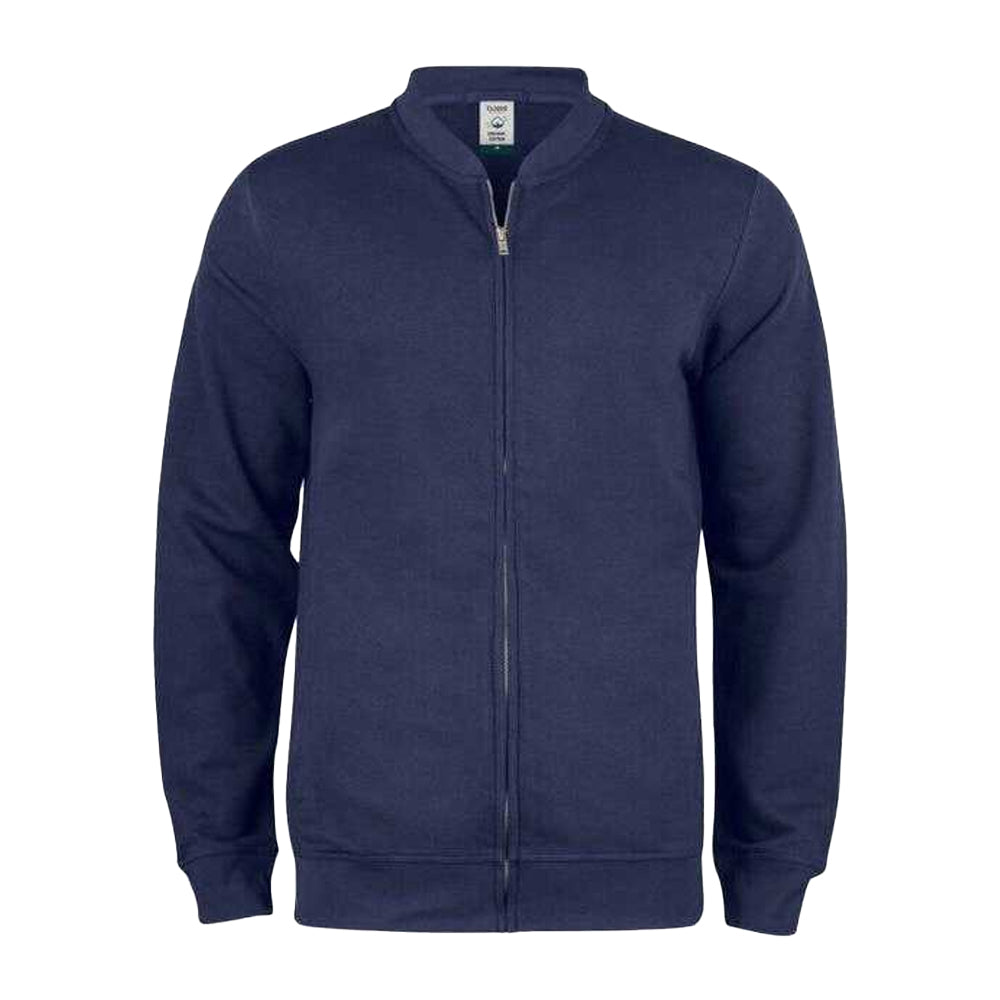 Dark Navy - Front - Clique Unisex Adult Premium Organic Cotton Cardigan