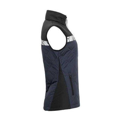 Navy-Black - Lifestyle - Projob Womens-Ladies Progression Diamond Quilt Recycled Polyester Work Vest Top