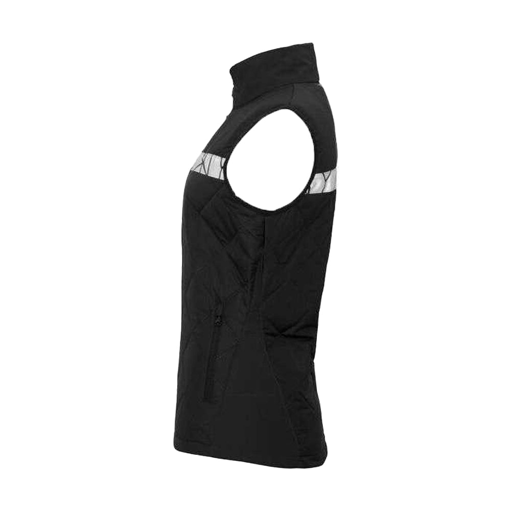 Black - Side - Projob Womens-Ladies Progression Diamond Quilt Recycled Polyester Work Vest Top
