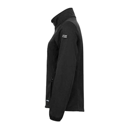 Black - Side - Cutter & Buck Womens-Ladies Oak Harbor Soft Shell Jacket