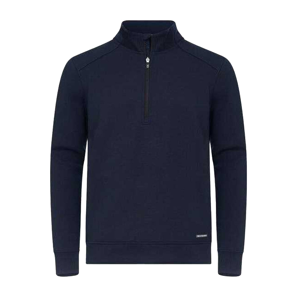 Dark Navy - Front - Cutter & Buck Mens Pemberton Half Zip Pullover
