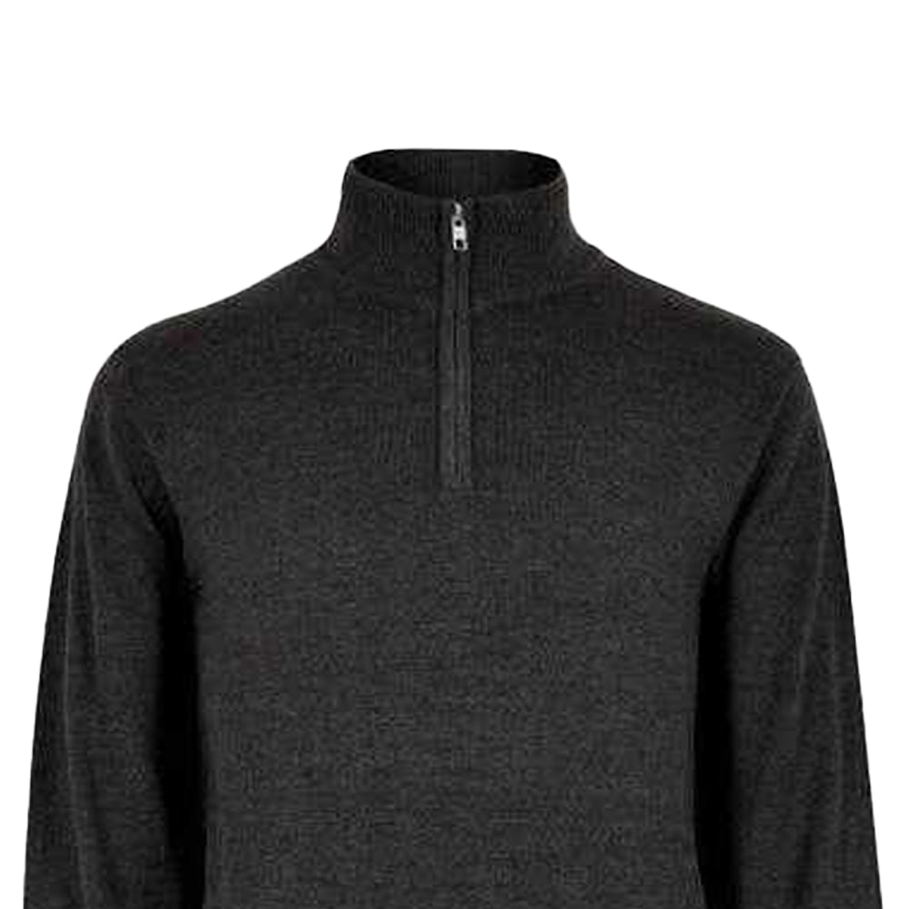 Graphite - Side - Kustom Kit Mens Arundel Quarter Zip Sweater Top