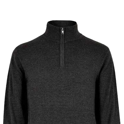 Graphite - Side - Kustom Kit Mens Arundel Quarter Zip Sweater Top