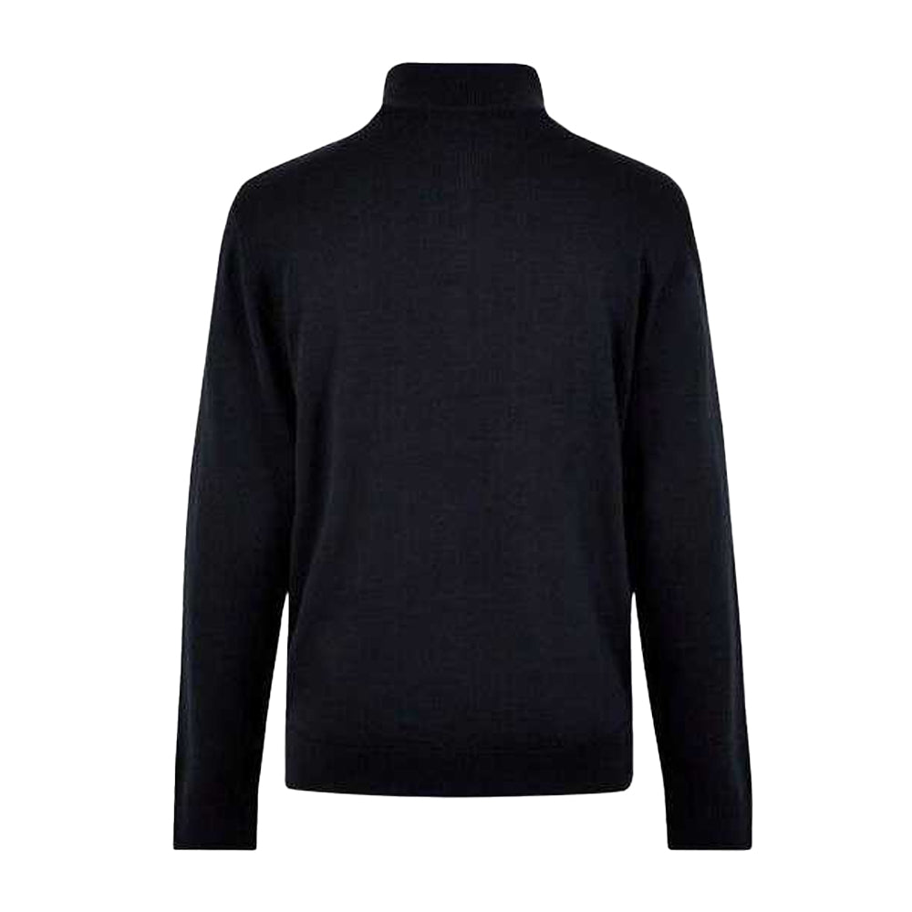 Navy - Back - Kustom Kit Mens Arundel Quarter Zip Sweater Top