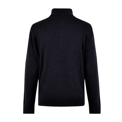 Navy - Back - Kustom Kit Mens Arundel Quarter Zip Sweater Top