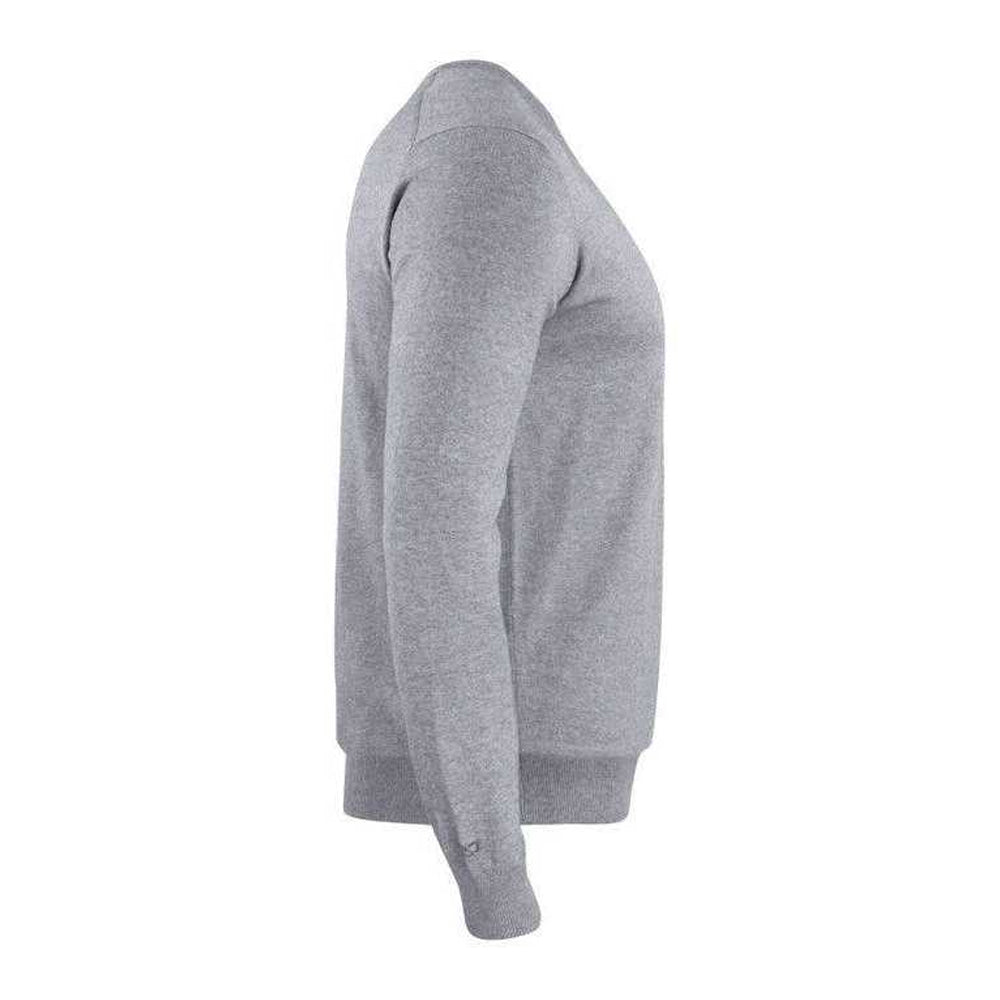 Grey Melange - Lifestyle - Cutter & Buck Mens Oakville Knitted V Neck Sweatshirt
