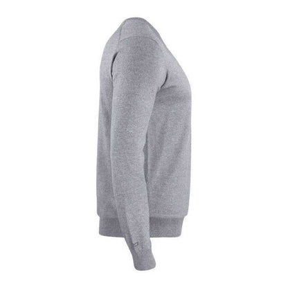 Grey Melange - Lifestyle - Cutter & Buck Mens Oakville Knitted V Neck Sweatshirt