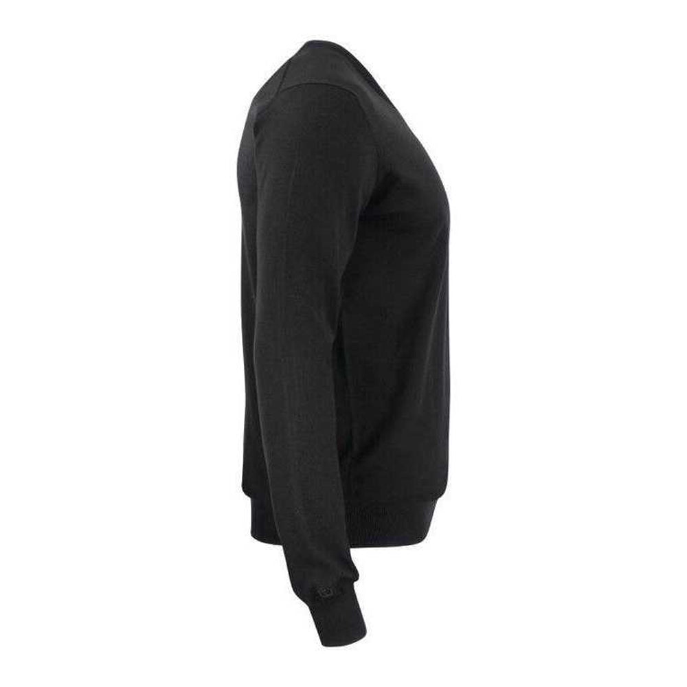 Black - Lifestyle - Cutter & Buck Mens Oakville Knitted V Neck Sweatshirt