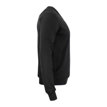 Black - Lifestyle - Cutter & Buck Mens Oakville Knitted V Neck Sweatshirt