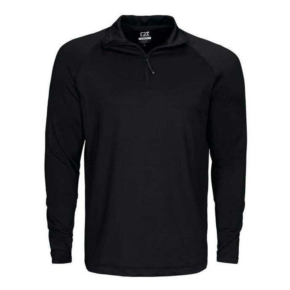 Black - Front - Cutter & Buck Mens Coos Bay Half Zip Sweatshirt