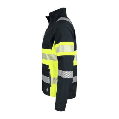 Yellow-Black - Side - Projob Unisex Adult Functional High-Vis Work Jacket