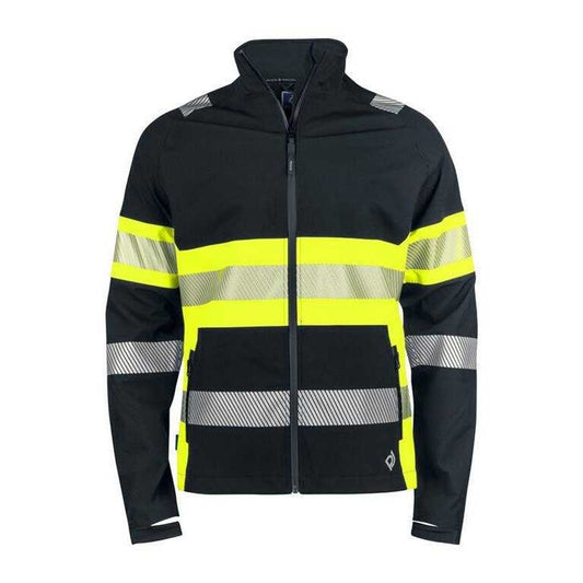 Yellow-Black - Front - Projob Unisex Adult Functional High-Vis Work Jacket