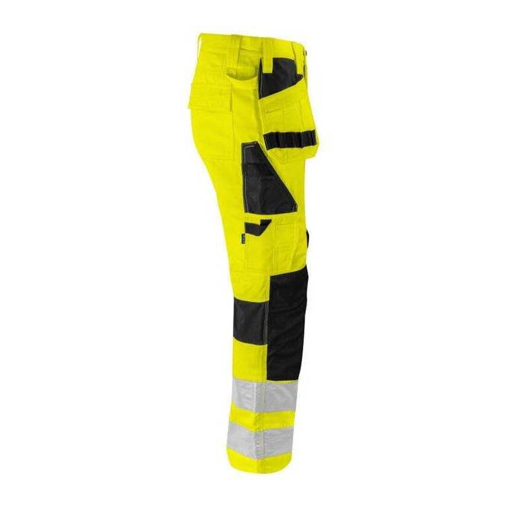 Yellow-Black - Lifestyle - Projob Mens 6570 Stretch Work Trousers