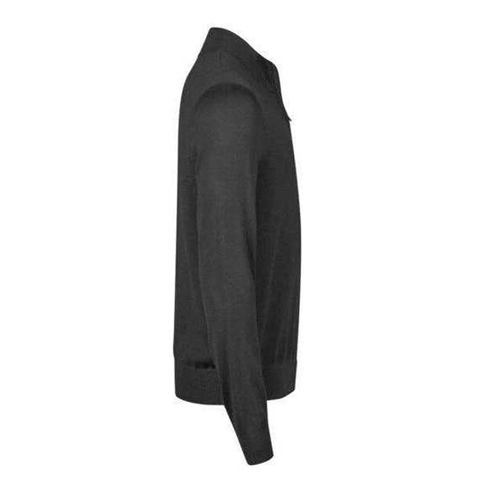 Black - Lifestyle - Tee Jays Mens Knitted Full Zip Tailored Cardigan