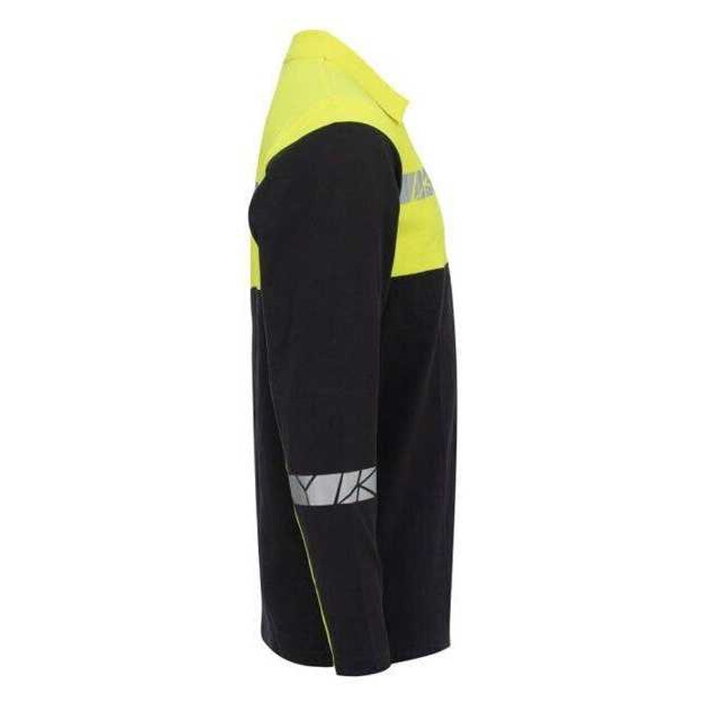 Black-Yellow - Lifestyle - Projob Mens Progression 7004 Pique Polo Shirt