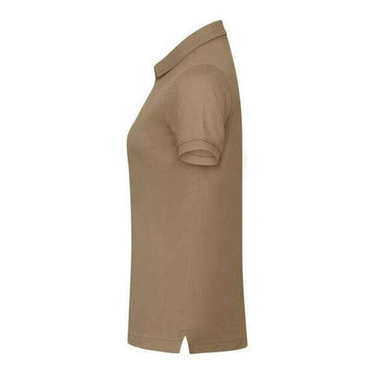 Khaki - Side - Cutter & Buck Womens-Ladies Advantage Premium Polo Shirt