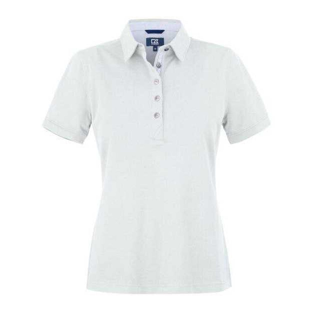 White - Back - Cutter & Buck Womens-Ladies Advantage Premium Polo Shirt