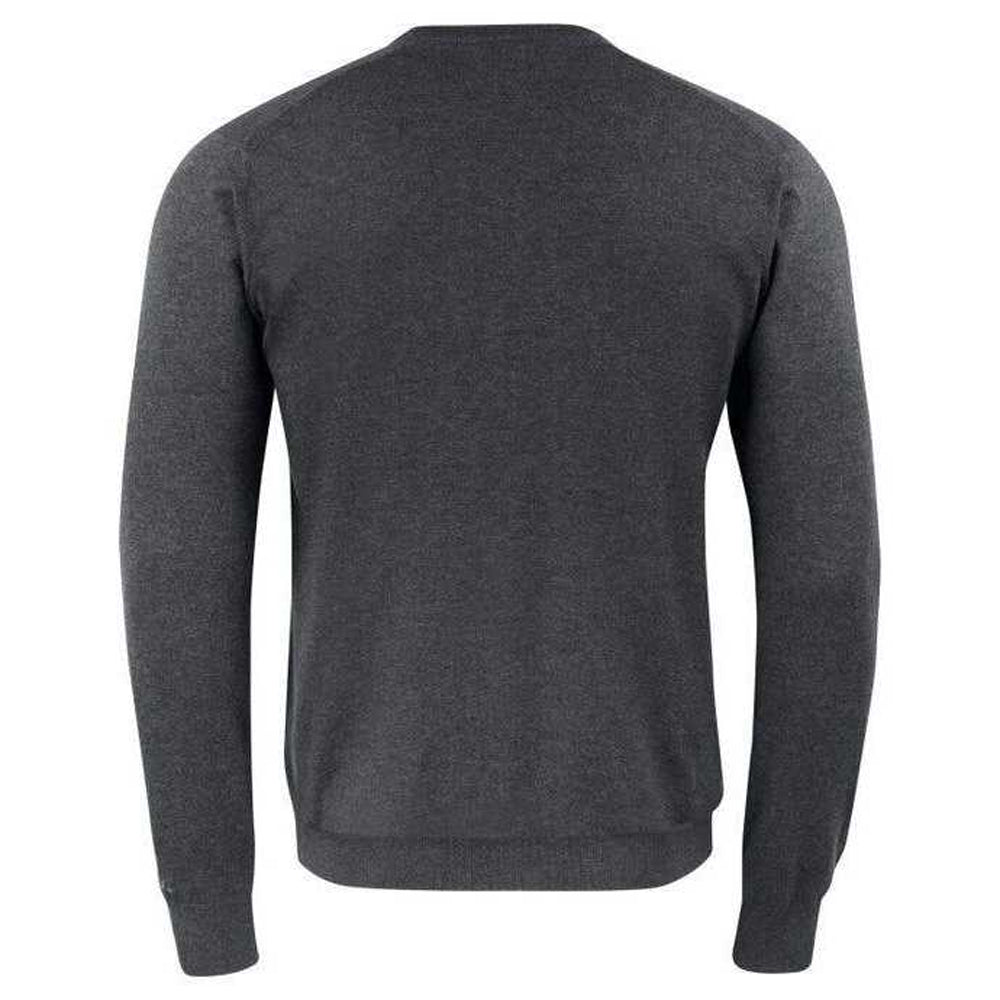Anthracite Melange - Back - Cutter & Buck Mens Oakville Crew Neck Jumper