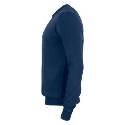 Dark Navy - Side - Cutter & Buck Mens Oakville Crew Neck Jumper