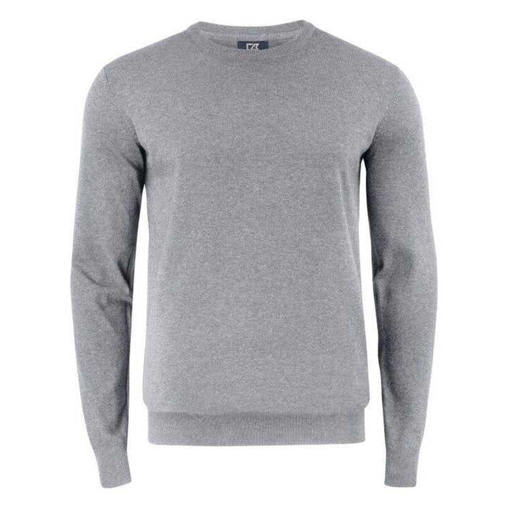 Grey Melange - Front - Cutter & Buck Mens Oakville Crew Neck Jumper