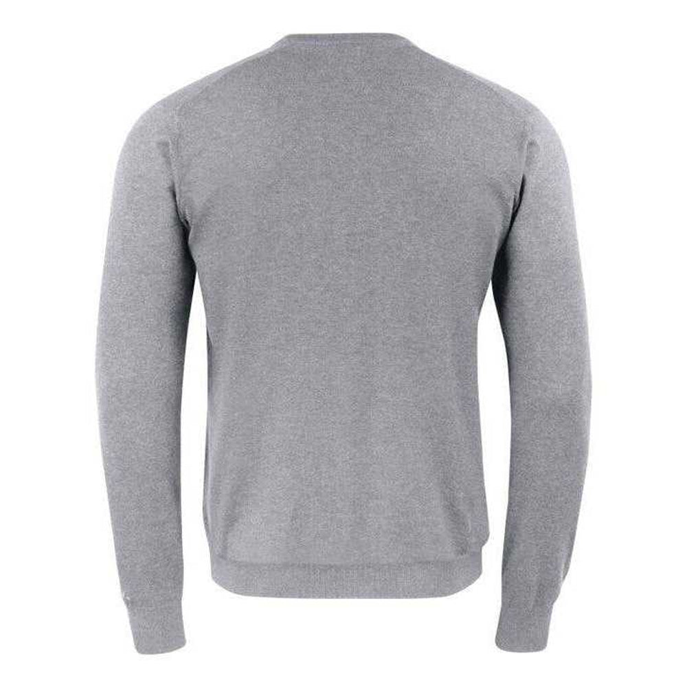 Grey Melange - Back - Cutter & Buck Mens Oakville Crew Neck Jumper