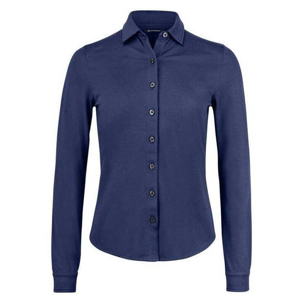 Dark Navy - Front - Cutter & Buck Womens-Ladies Advantage Shirt