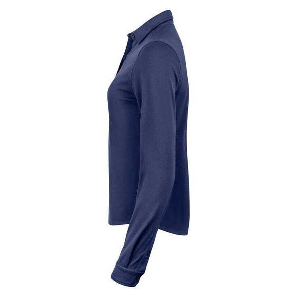 Dark Navy - Side - Cutter & Buck Womens-Ladies Advantage Shirt