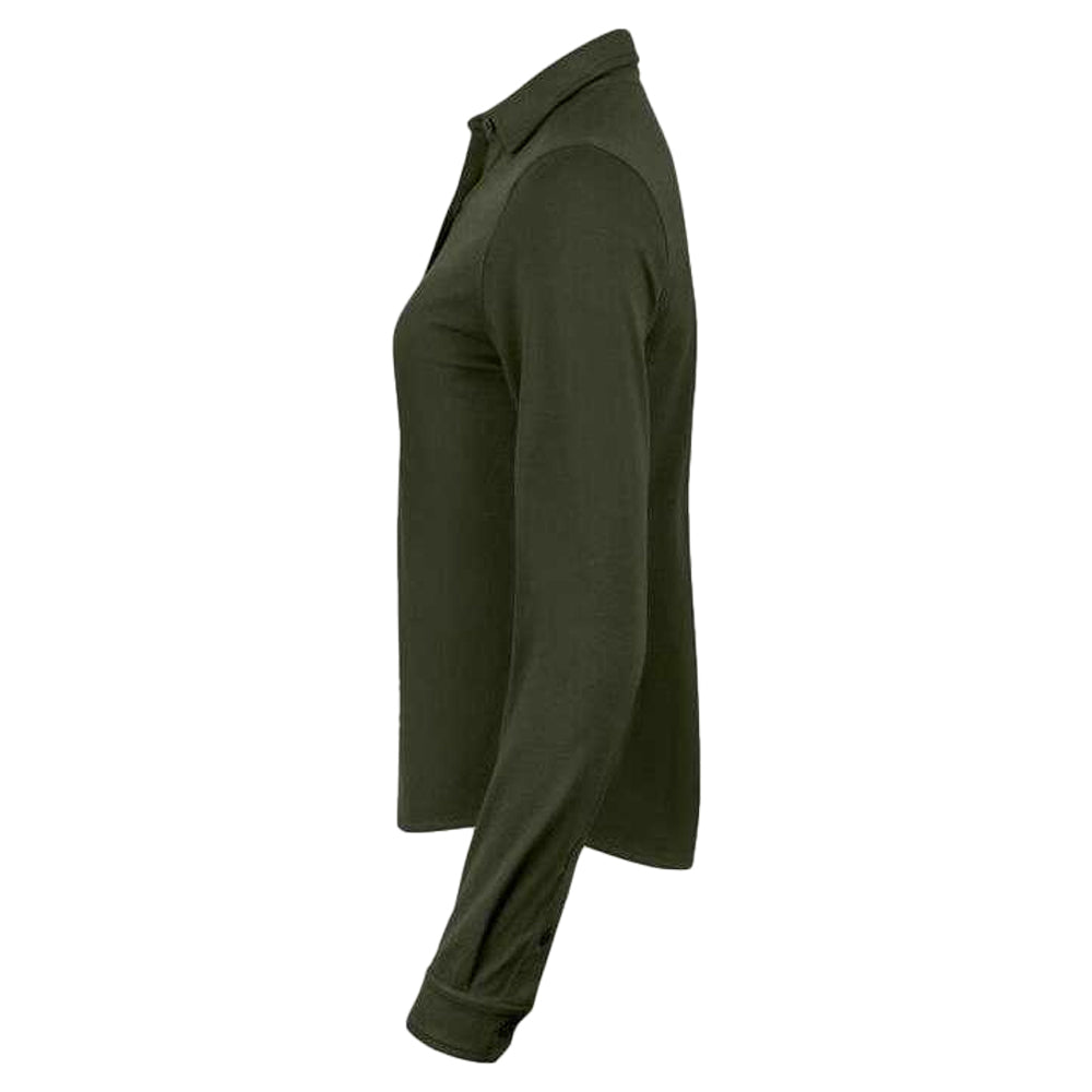 Ivy Green - Side - Cutter & Buck Womens-Ladies Advantage Shirt