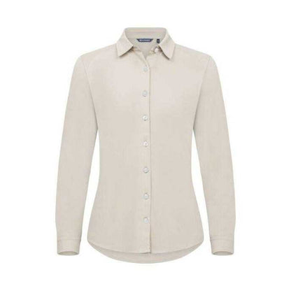 Beige - Front - Cutter & Buck Womens-Ladies Advantage Shirt