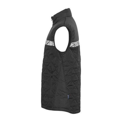 Black - Side - Projob Mens 7700 Progression Quilted Gilet